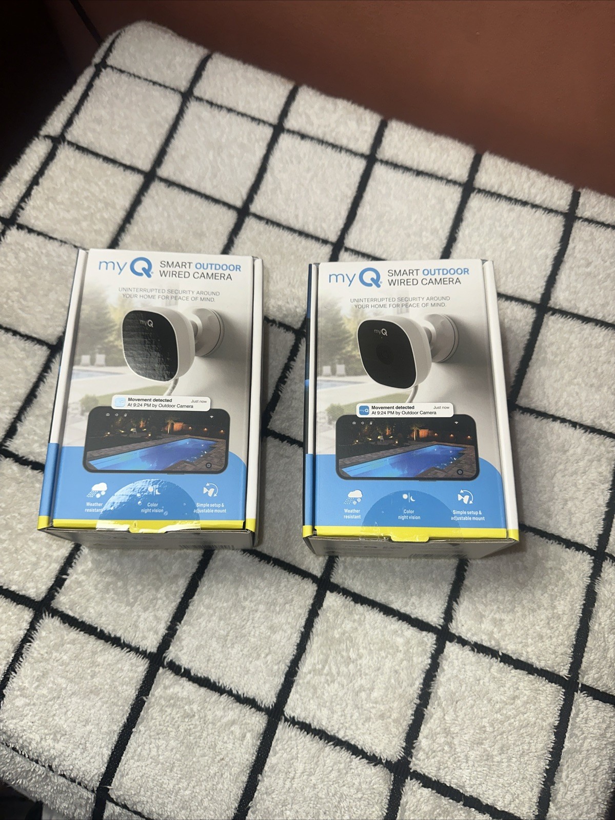 Chamberlain – myQ Smart Outdoor Home Security Camera – White – TWO PACK