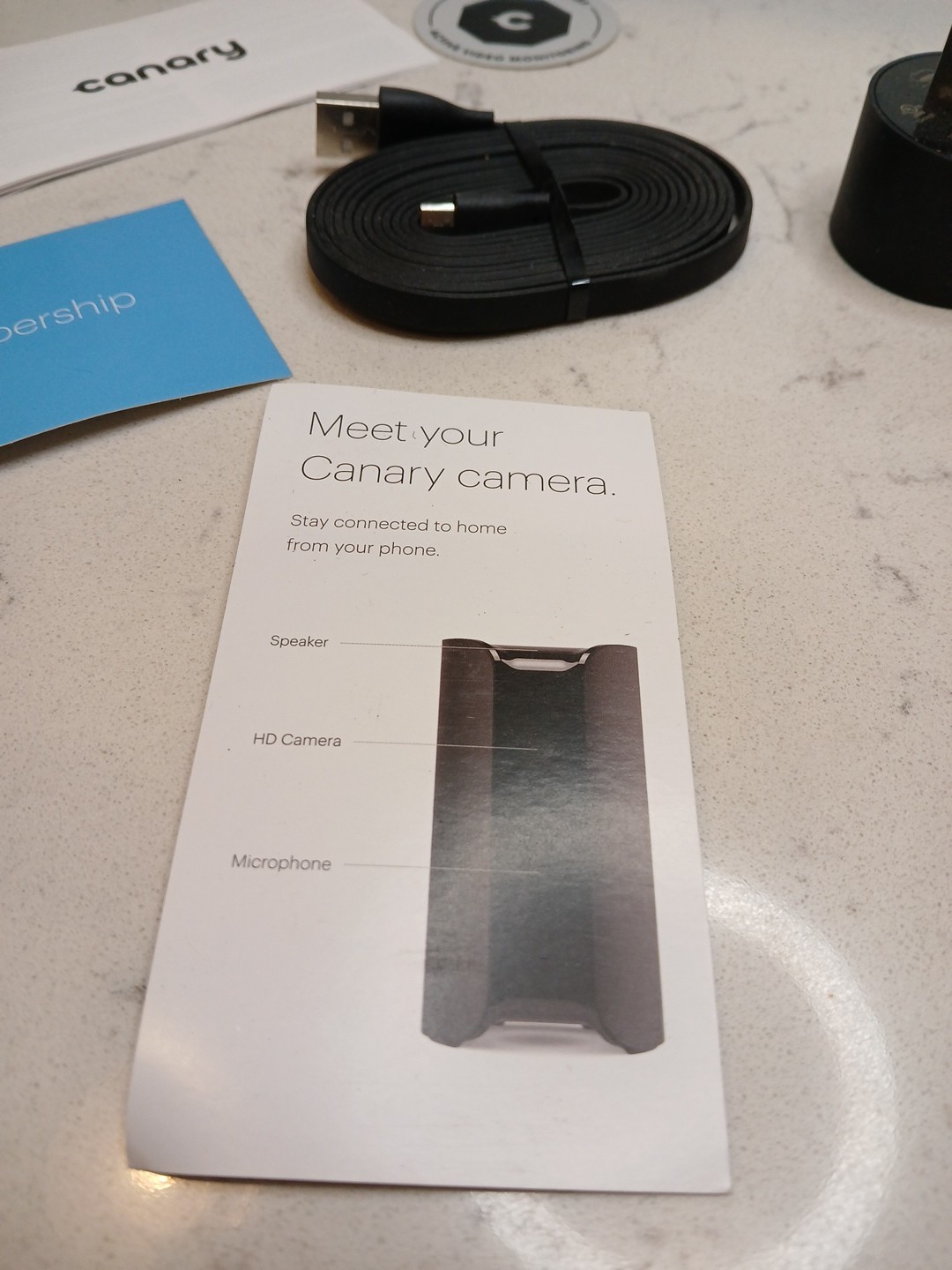 Canary CAN100USBK Smart Home Security Camera Gray Brand New Open Box/No Box