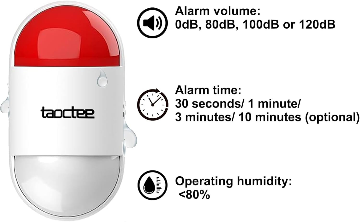 Panic Button Alarm for House Remote Control Strobe Siren Alarm System Sound & Li
