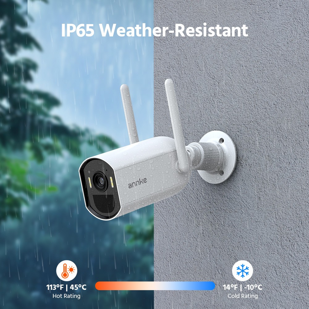ANNKE 3MP POE Security IP Camera 2K Motion Detection EXIR Night Vision IP67 C300