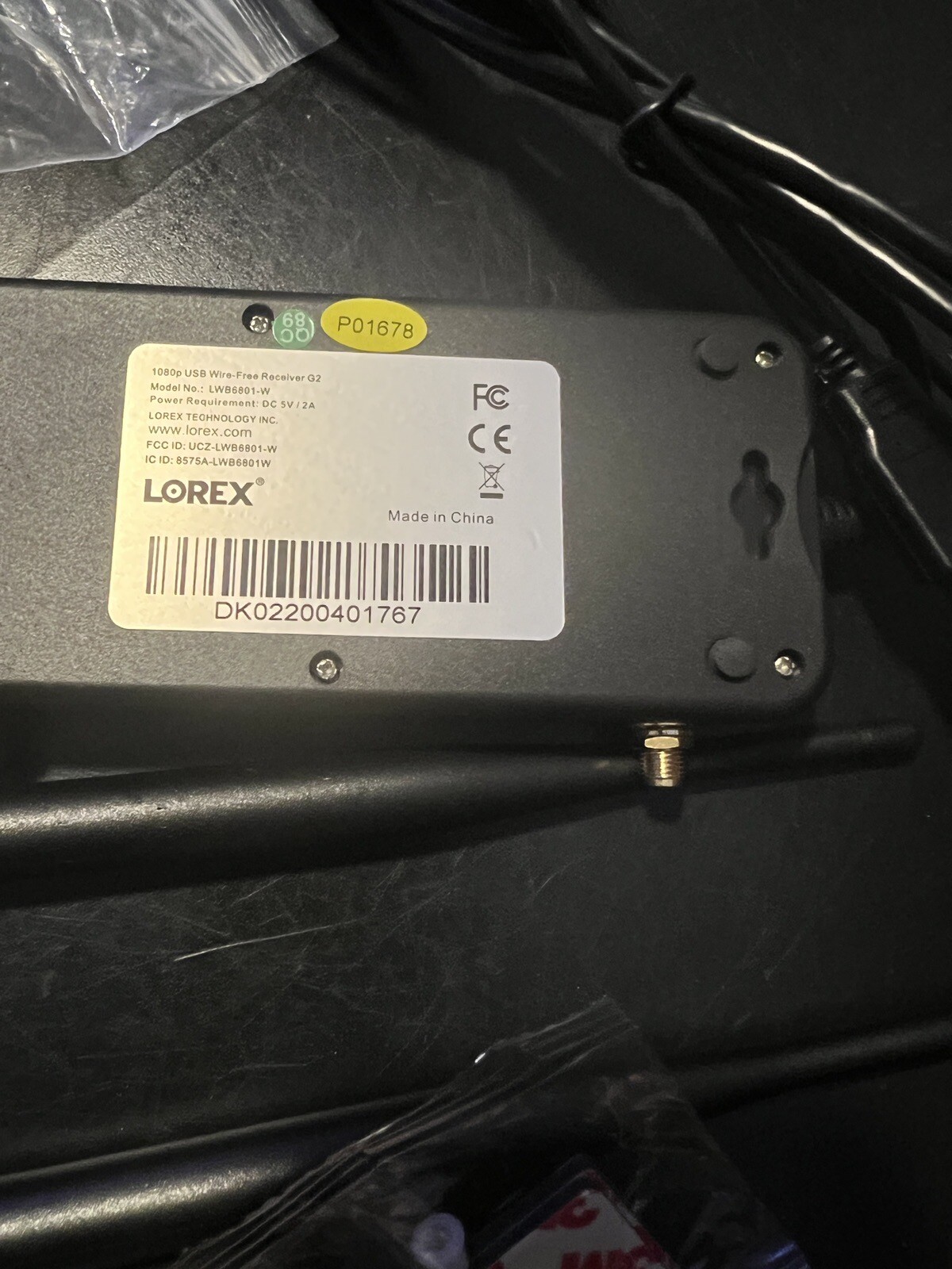 Lorex LWB6801-W 6 Channel 1080P Wireless USB Receiver 2.4 GHz