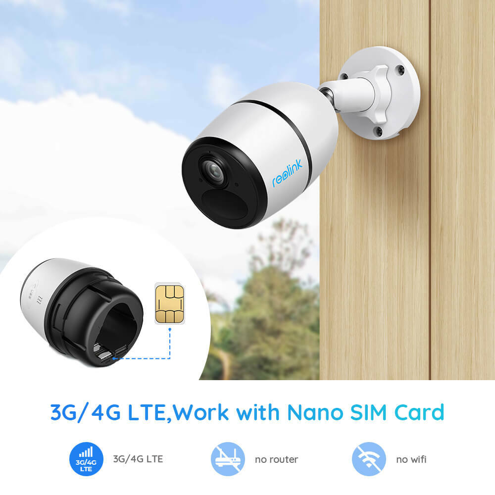 Reolink Go Plus 4G LTE Security Camera Battery Powered Outdoor 4MP Solar Panel