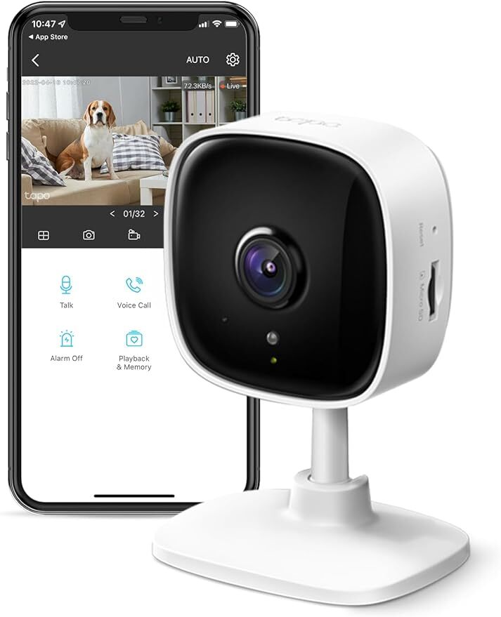 TP-Link Tapo 1080P Indoor Security Camera | for Baby Monitor, Dog Camera | w/
