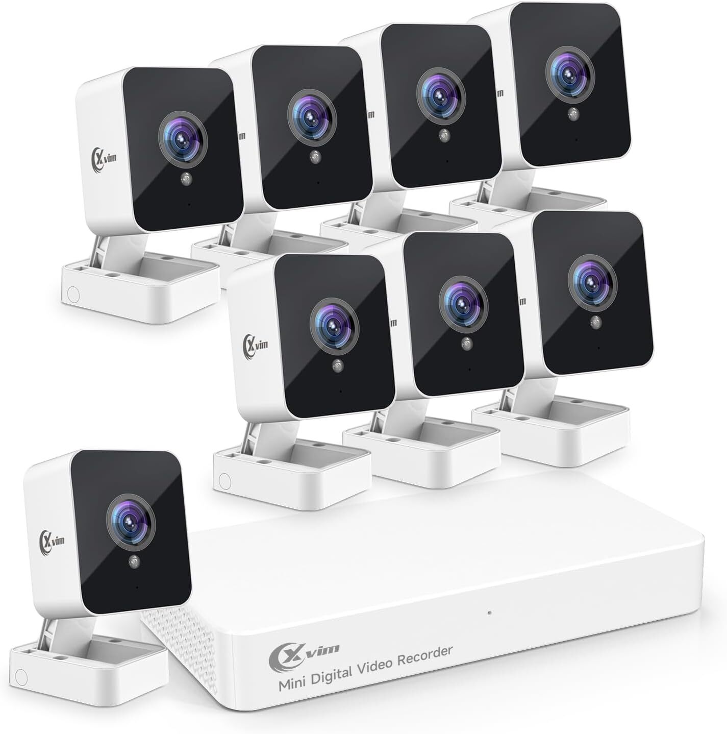 XVIM 1080P Security Camera System Outdoor 8CH H.265+ DVR CCTV SD/Cloud Recorder
