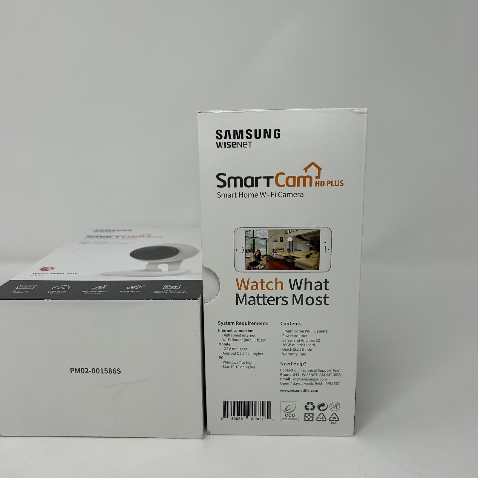 Samsung Wisenet SmartCam White HD Plus Smart Home Wi-Fi Camera