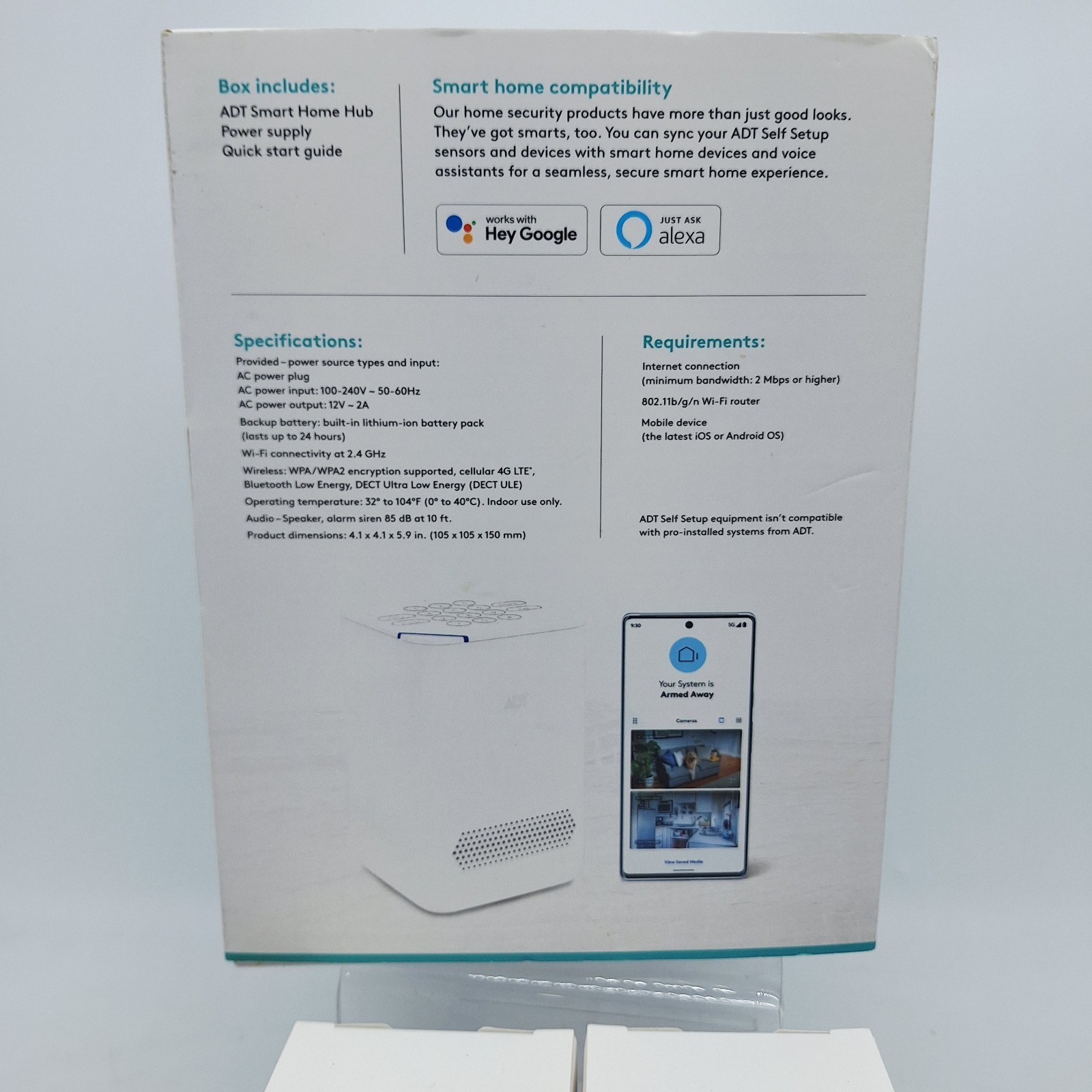NEW ADT Self Setup Smart Home Hub w/ 2 Motion & 4 Door Window Sensor Alarm