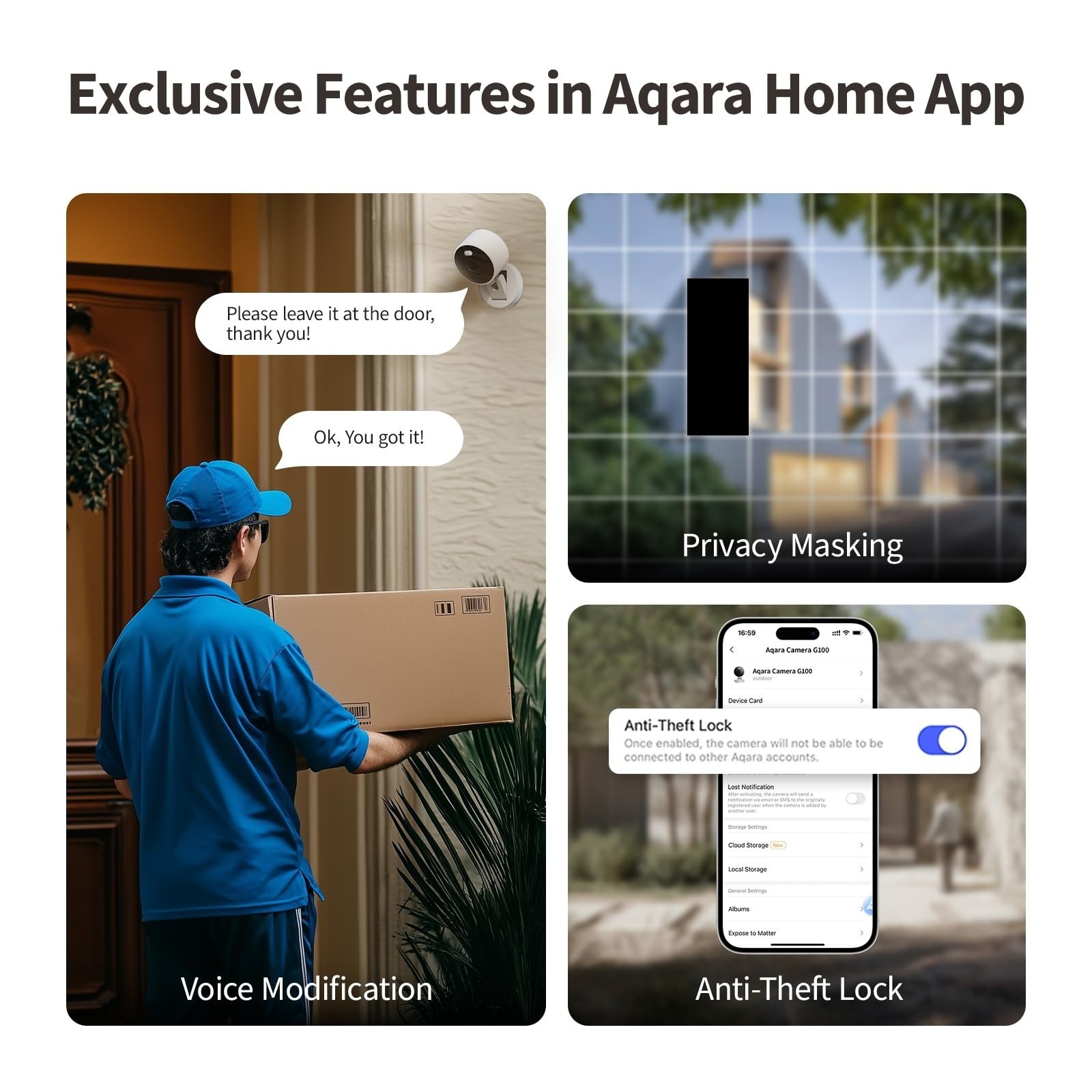 Aqara G100 2K Indoor/Outdoor Security Camera, HomeKit, Alexa, Google
