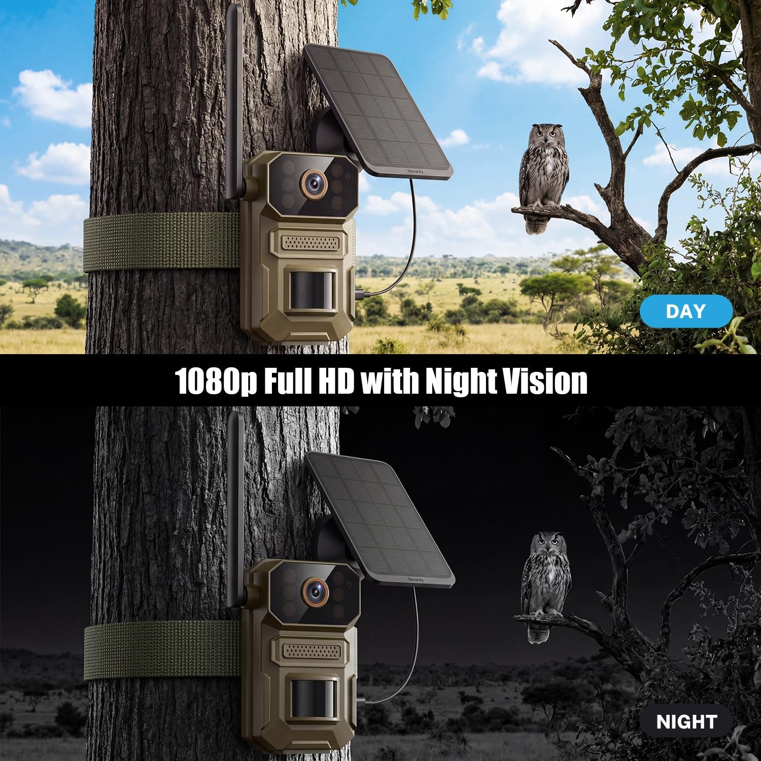 PyreQuad 4G LTE Cellular Outdoor Security Camera,1080p for Home Security…