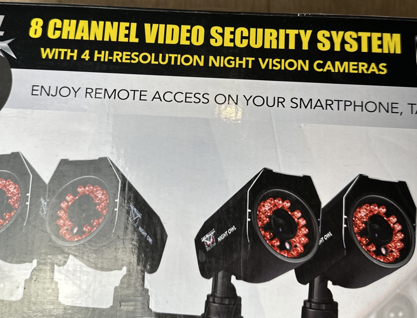 Night Owl 960H Video Security 500GB DVR System 8 Channel 4 Cameras New Open Box
