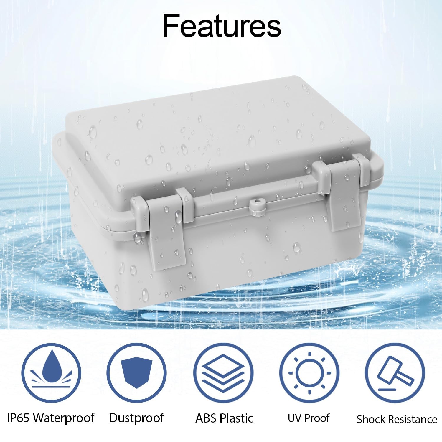 LMioEtool Junction Box, ABS Plastic, 5.9″ x 3.9″x 2.8″ (1pc), Opaque Cover