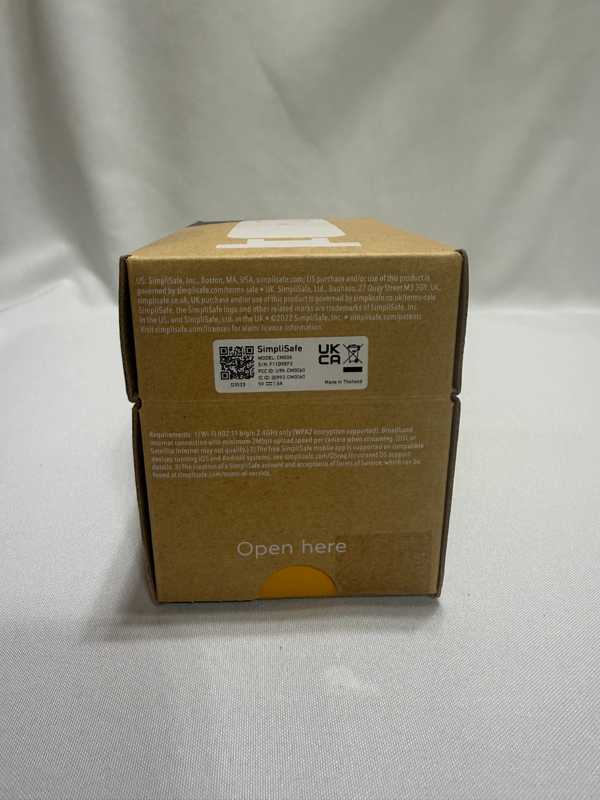 SimpliSafe Smart Alarm Wireless Indoor Security Camera CM006 HD WiFi Camera