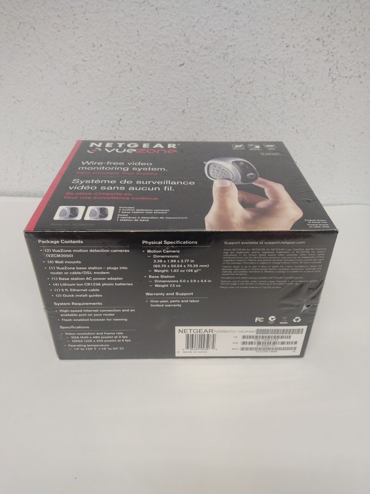 Netgear VueZone Wire-Free Video Surveillance Dual Cam. Monitoring Syst. VZSM2701