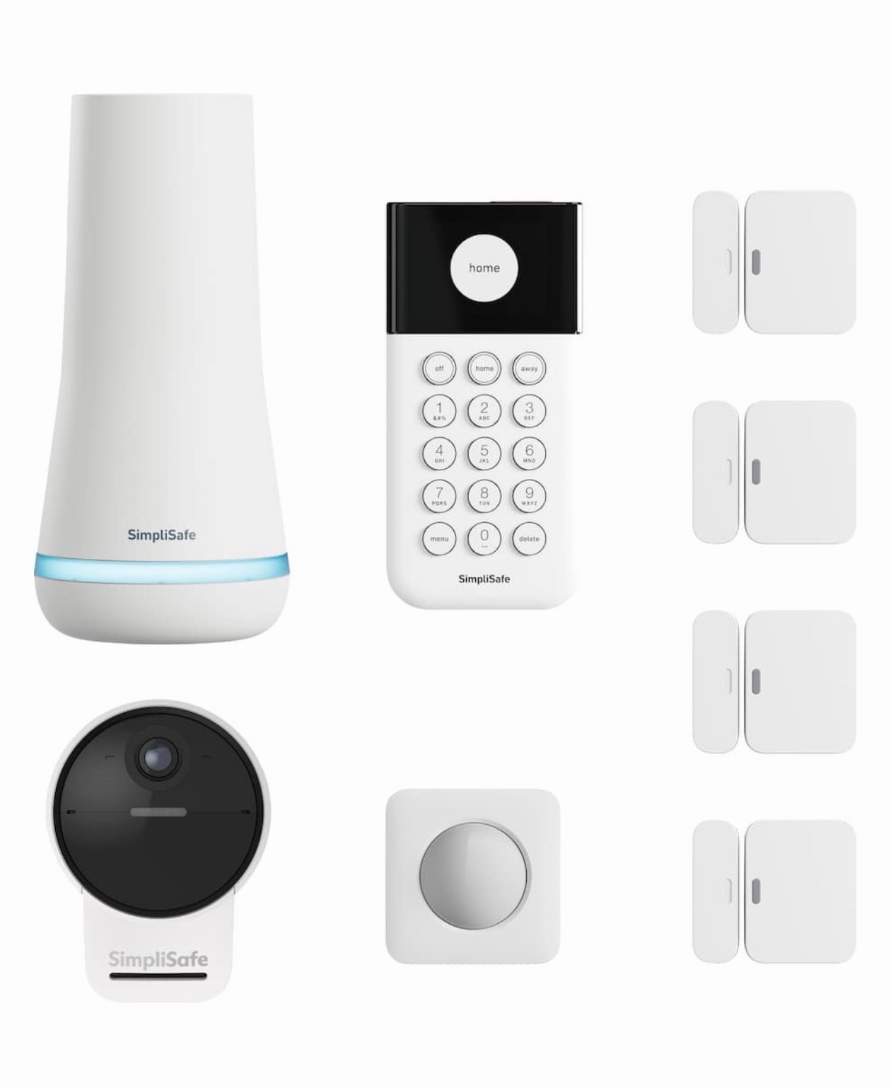 SimpliSafe Home Security System Indoor Camera 8 Piece Kit