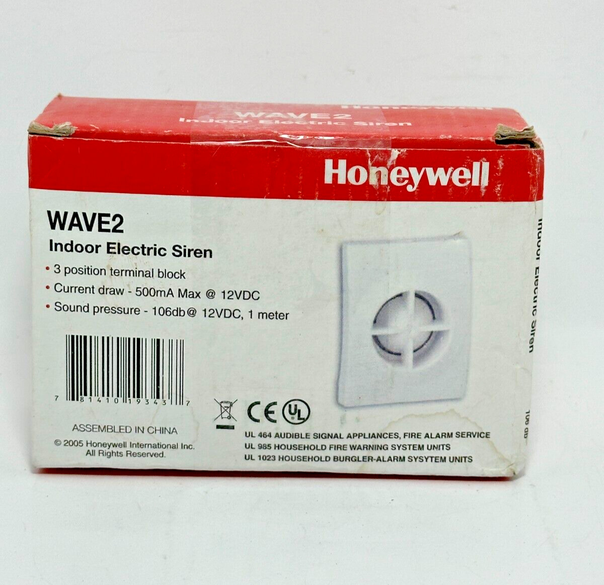 Honeywell Ademco WAVE2 Indoor Electric Two Tone Siren