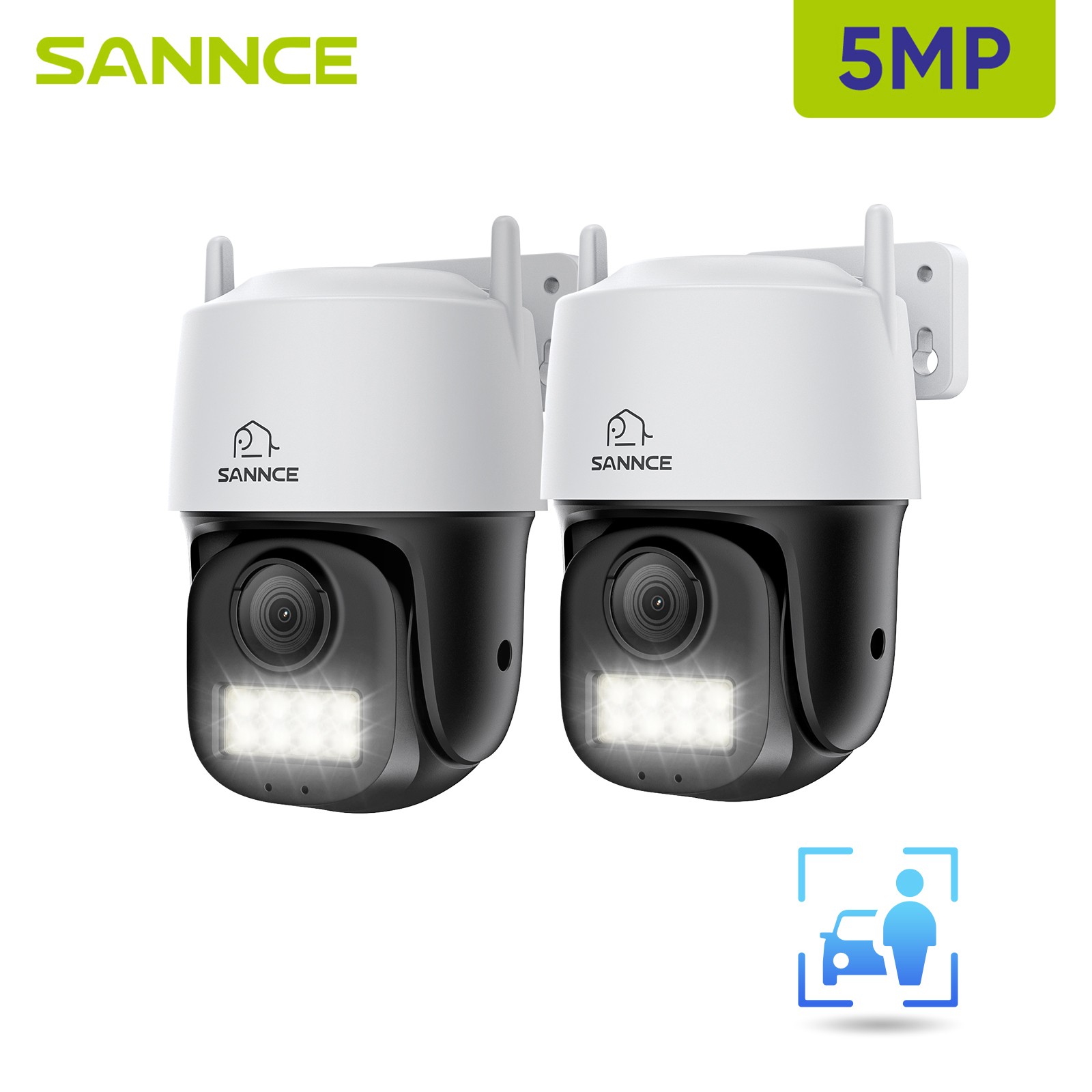 SANNCE 3K Color PoE PT Security IP Camera Two Way Audio Human Vehicle Detection