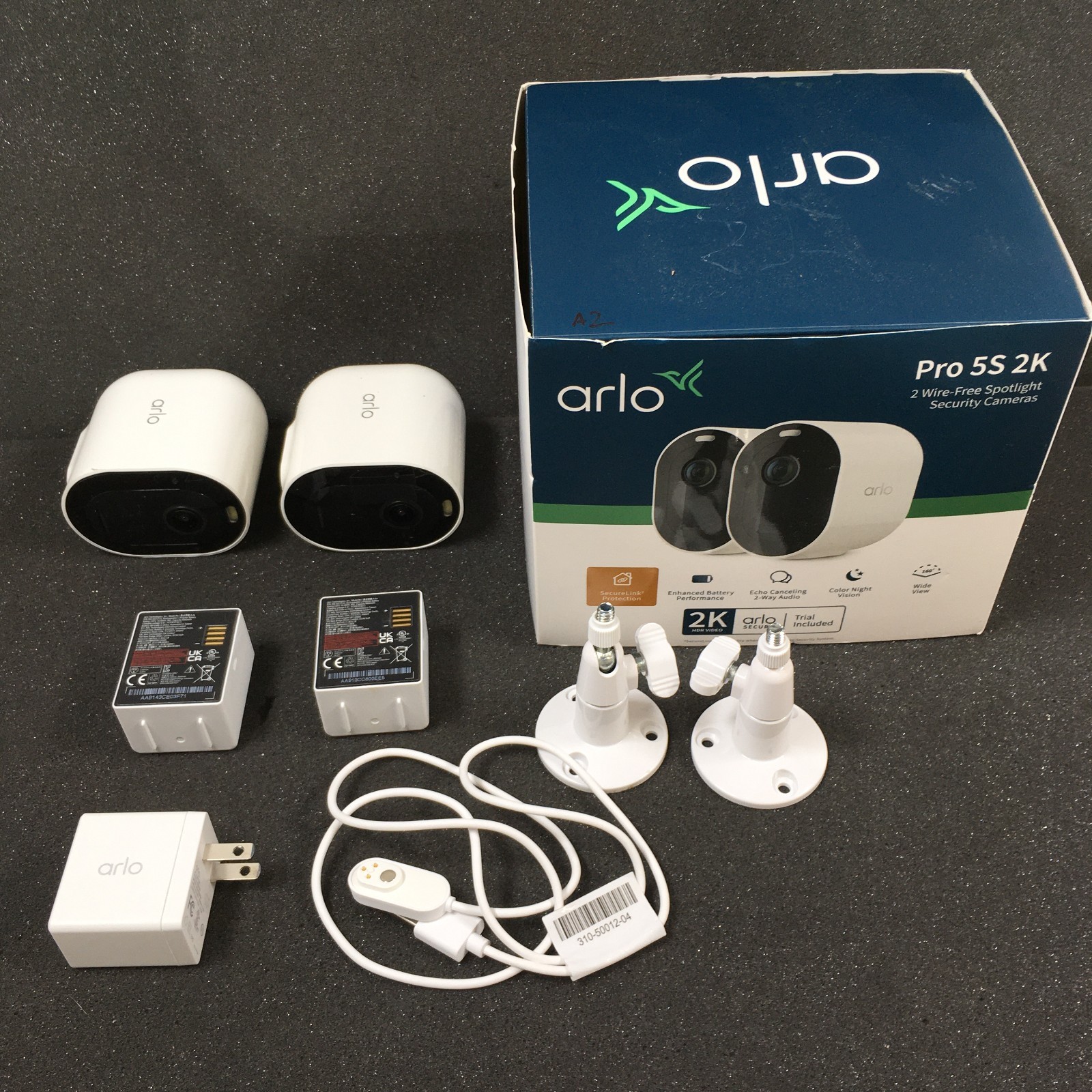 Arlo Pro 5S 2K Security Camera VMC4060P (Set of 2)
