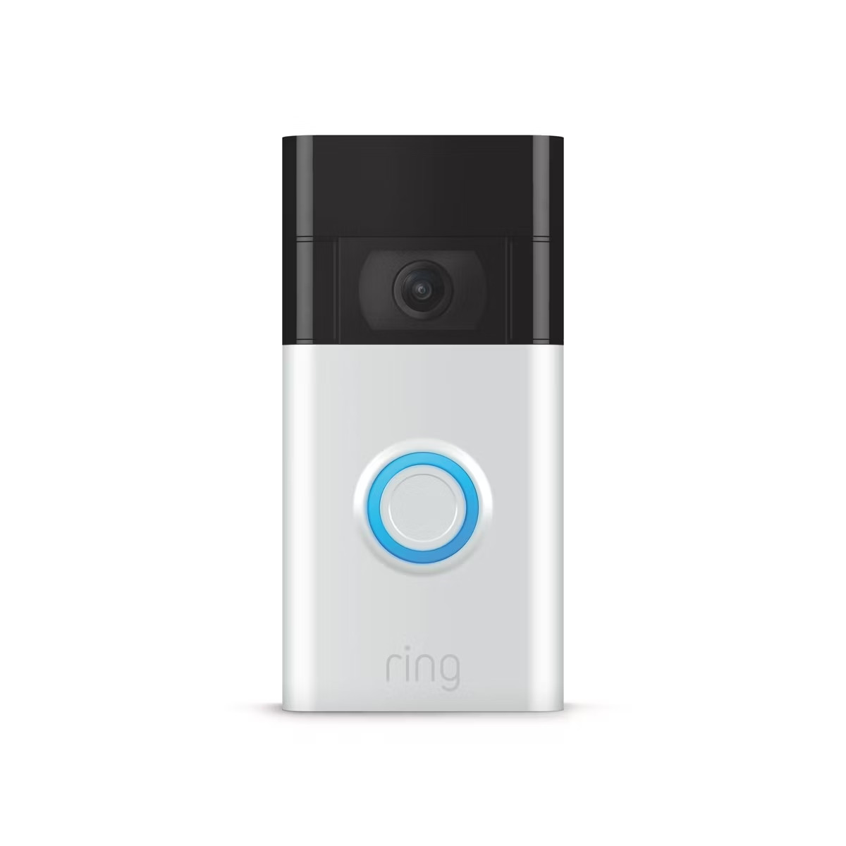 Ring Smart Battery Doorbell Satin Nickel, Outdoor Cam Plus, and Indoor Camera