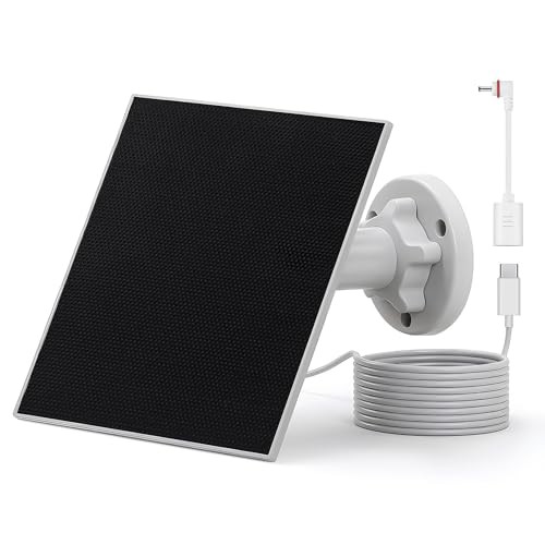 Morkianum 5W ETFE Solar Panel for Security Camera, DC 5V Outdoor Solar Charger