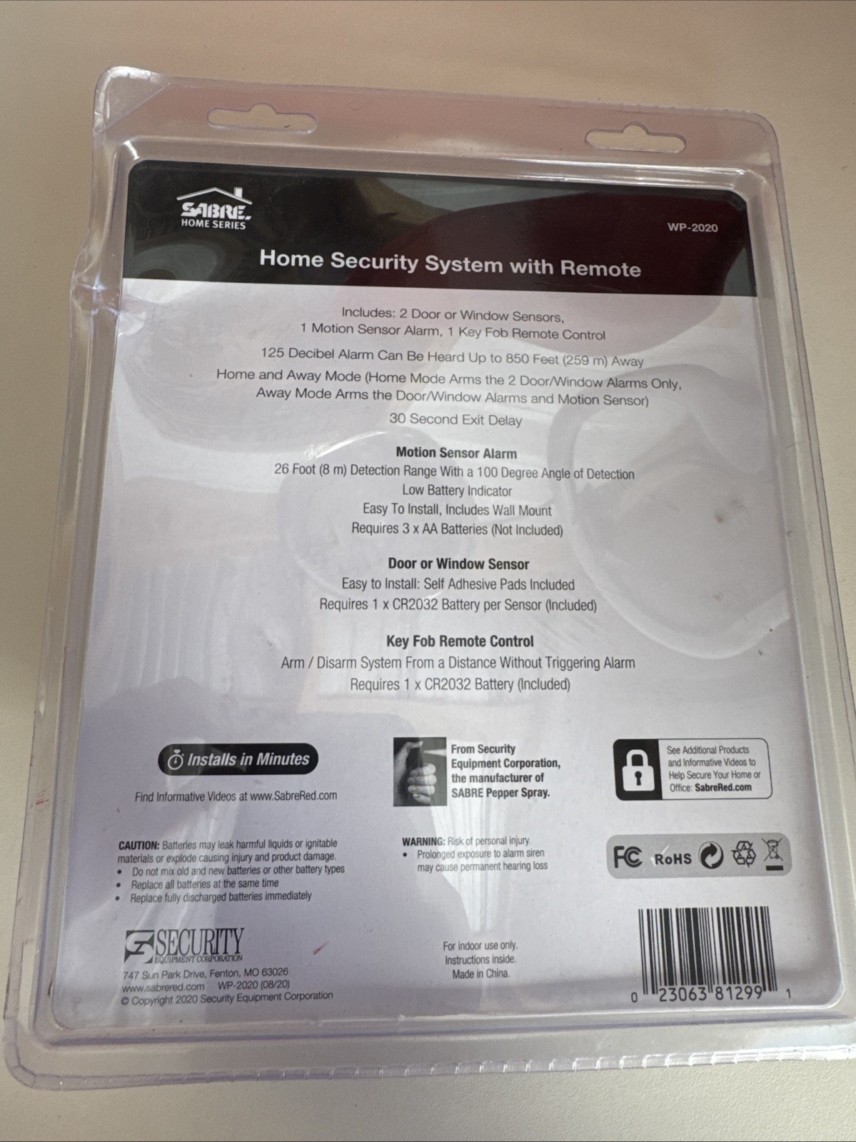 SABRE Home Security System with Remote
