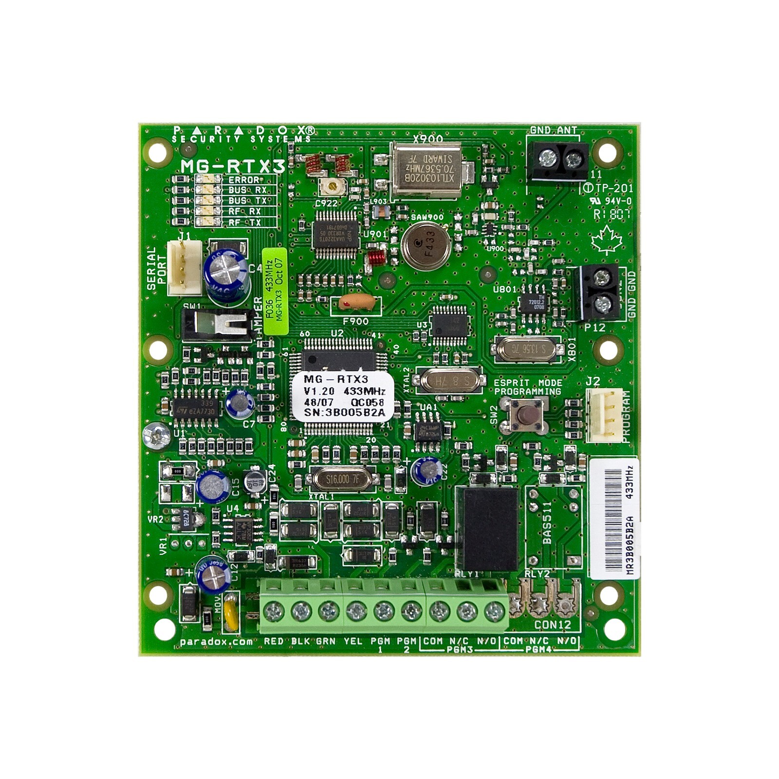 Paradox RTX3 – Wireless Transceiver Expansion Module – 433MHz