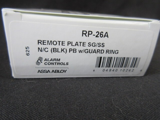 Alarm Controls RP-26A Stainless Steel Remote Plate w/Recessed Push Button, NIB