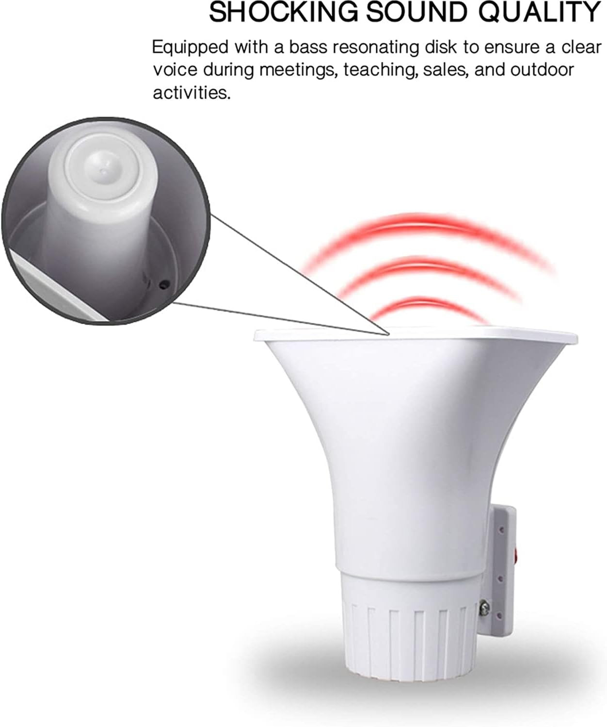 30W Alarm Siren ,Dual Tone Outdoor Self Contained Electric Security Ring Siren w