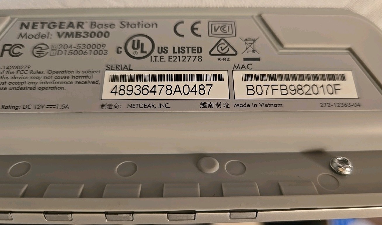 Arlo Camera Base Station Netgear VMB3000 Updated Tested Working