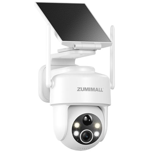 2K Solar Security Cameras Wireless Outdoor, 360° PTZ Camera for Home 1-Pack