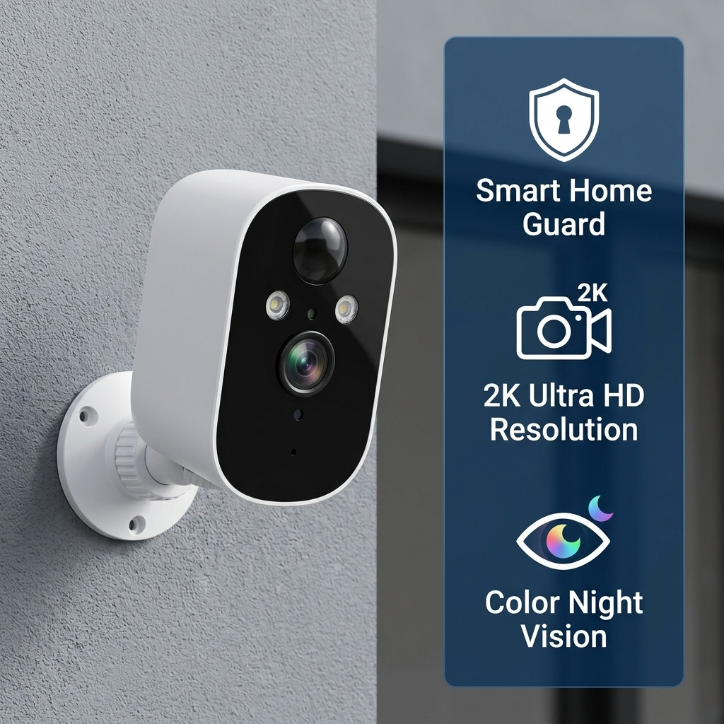 2 Pack Wireless Security Camera 1080P WiFi Solar IP Camera Smart Home Security