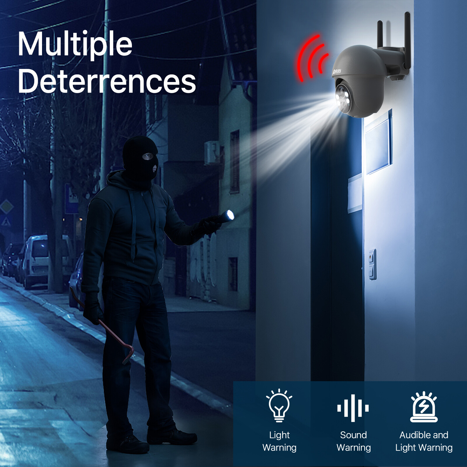 Solar & Battery Powered Outdoor Wireless Audio Security Camera WifI Audio System