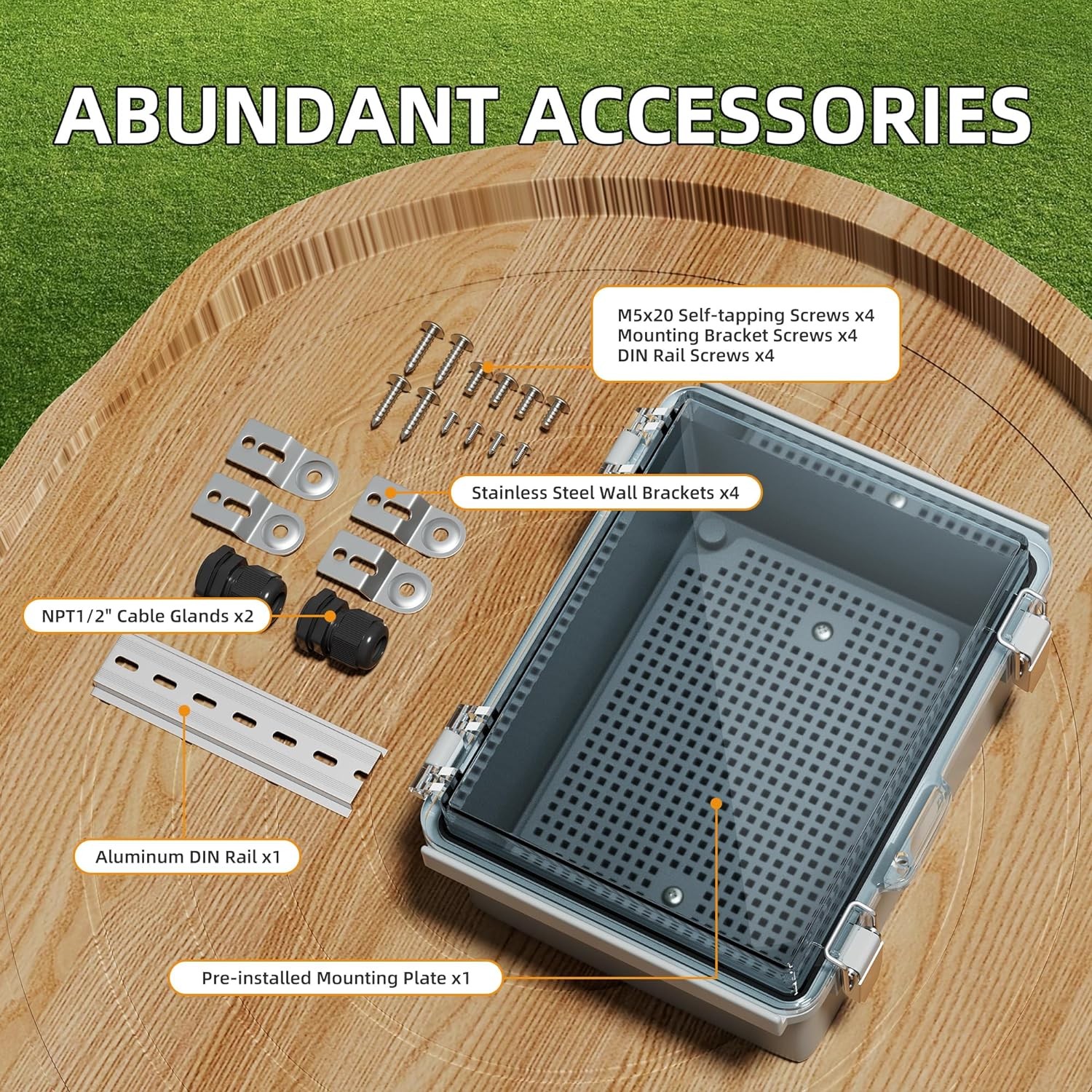 Joinfworld Outdoor WiFi Enclosure 8.7"x6.7"x4.3" Clear, Clear