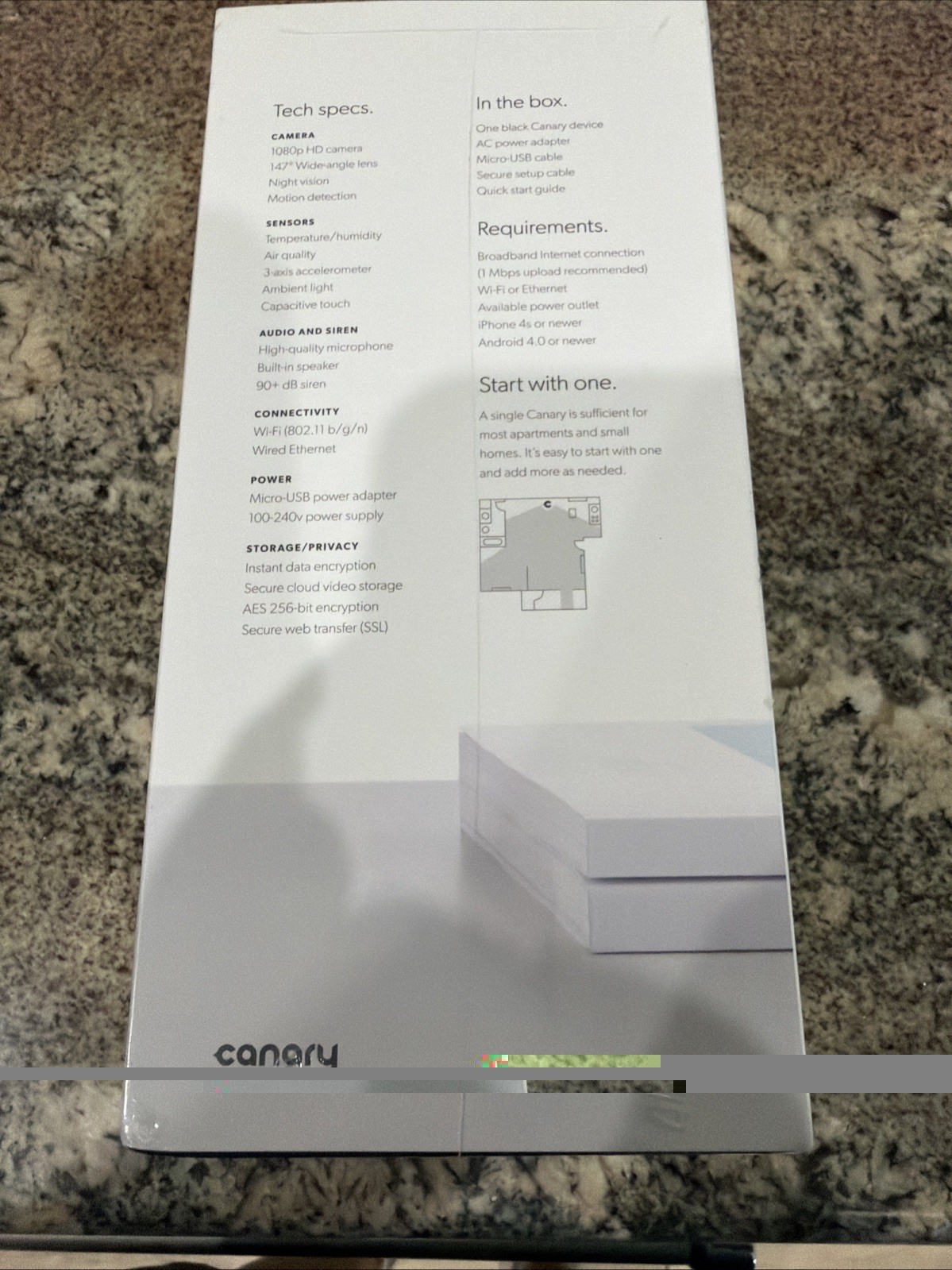Canary CAN100USBK Smart Home Security Camera Black – New Sealed Free Shipping