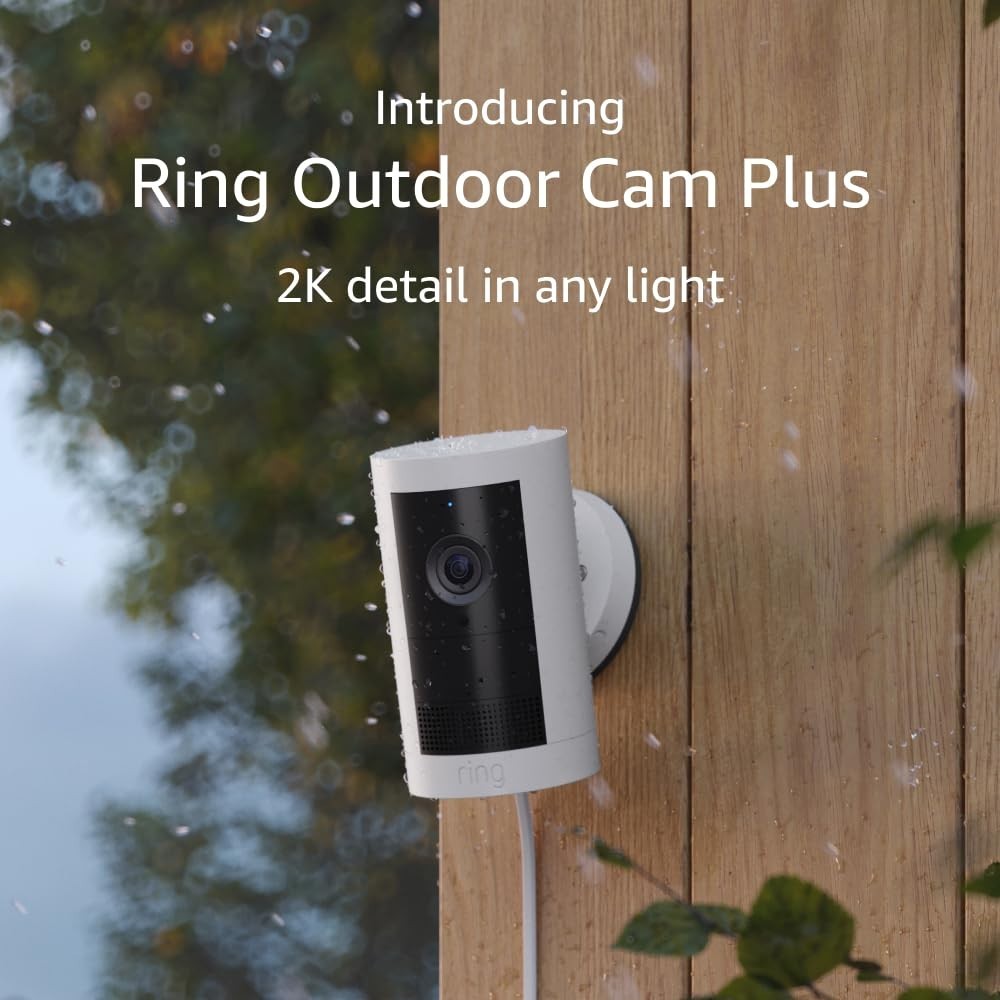 Ring Alarm 8-Piece Kit with Sensors and Outdoor Cam Plus Battery White