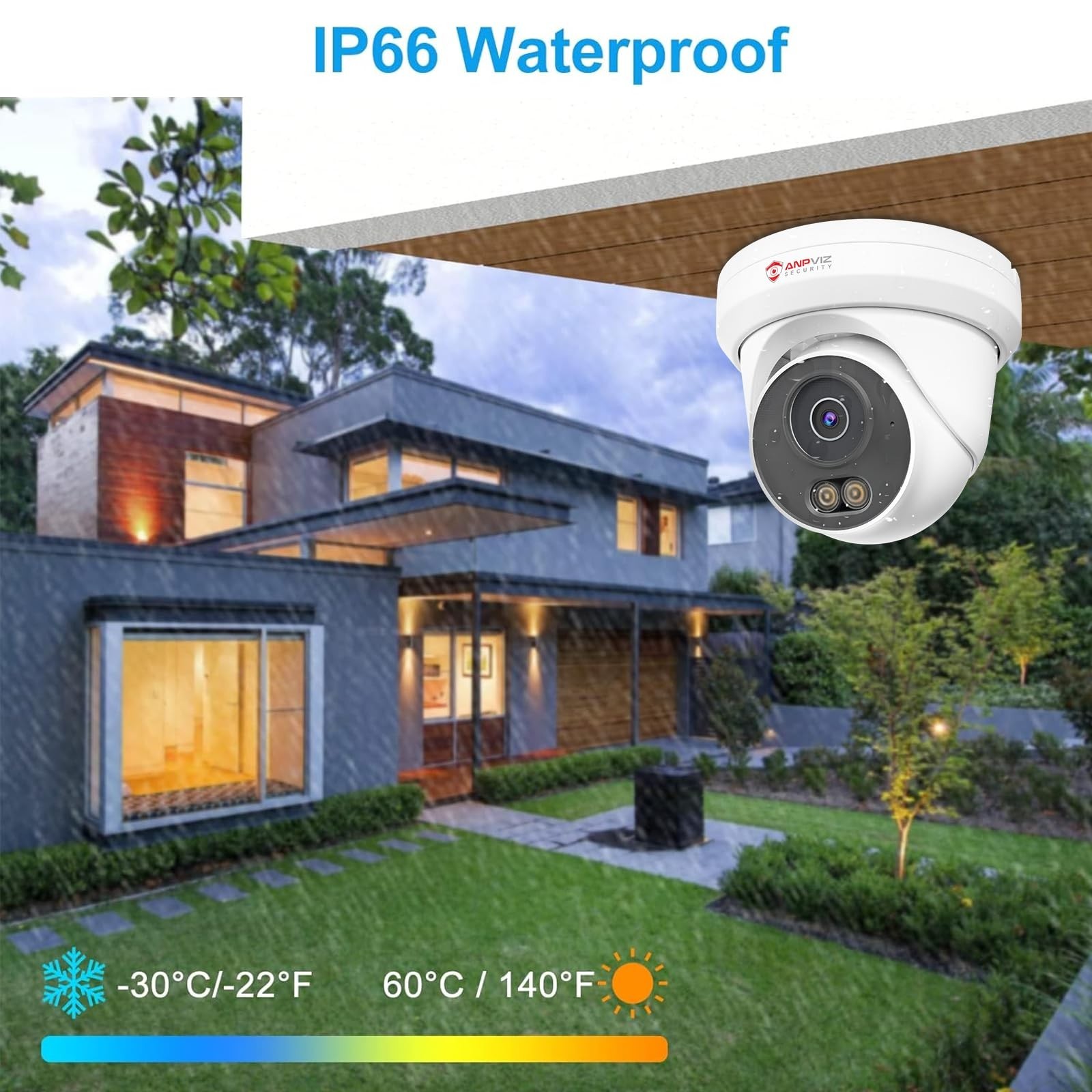 Anpviz 16CH PoE Security Camera System with Audio, 12MP 4K & Color Night Vision