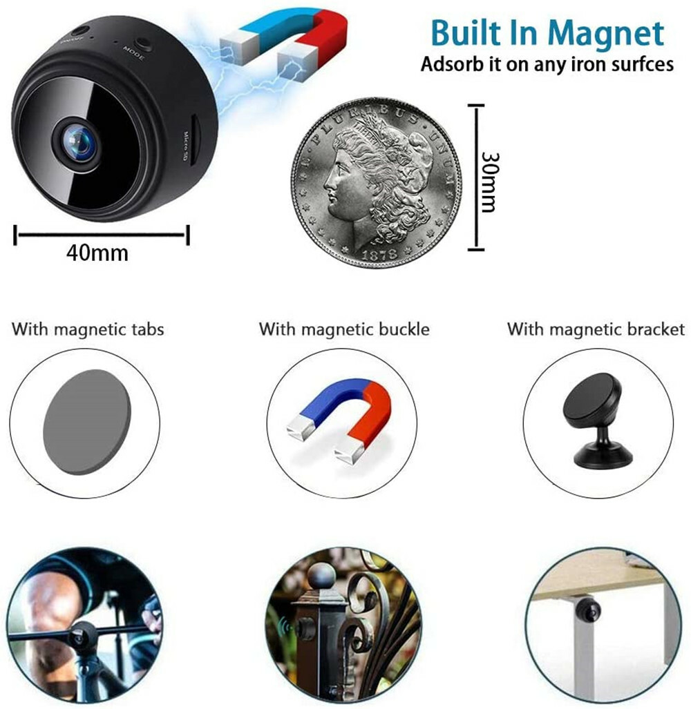 HD 1080P Mini Wi-Fi Camera Home Security DVR Cam