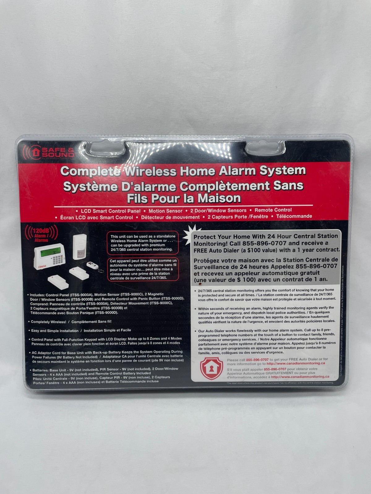 Safe & Sound Complete Wireless Home Alarm Security System ITSS-9000