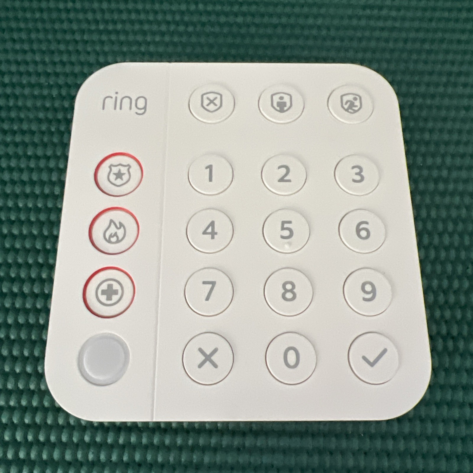 Ring Alarm Keypad (2nd Gen) Model 5AT2S7 Z-Wave Plus w/ Power Adapter Works