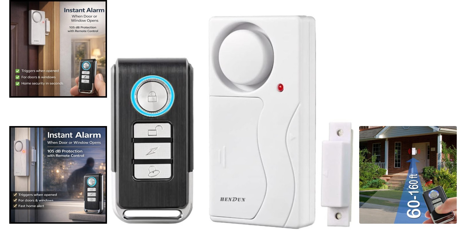 Magnetic Wireless Door and Window Alarm with Remote Control – Child Safety Alert