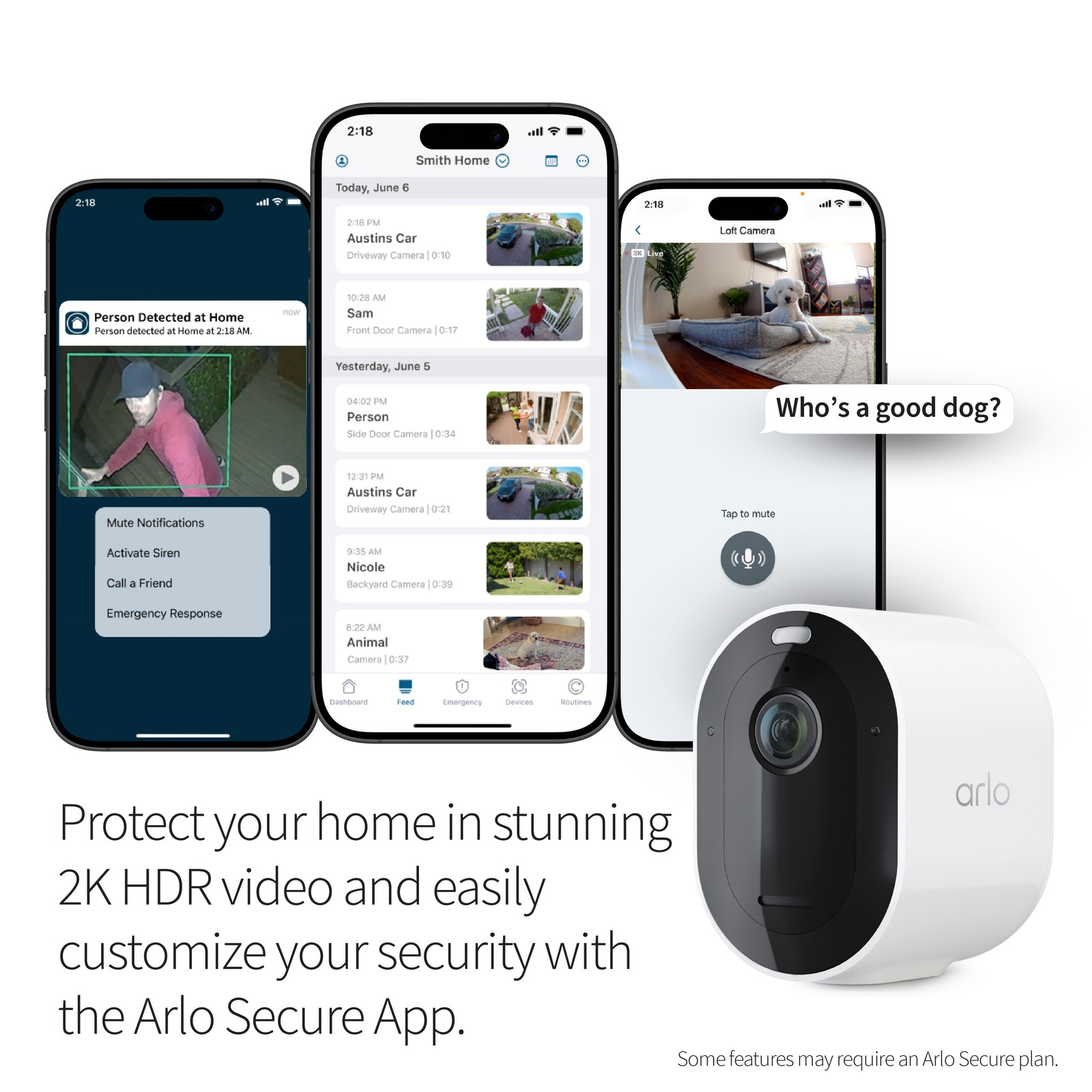 Arlo Pro 5S VMC4060B Single Cam, Black – Certified Refurbished