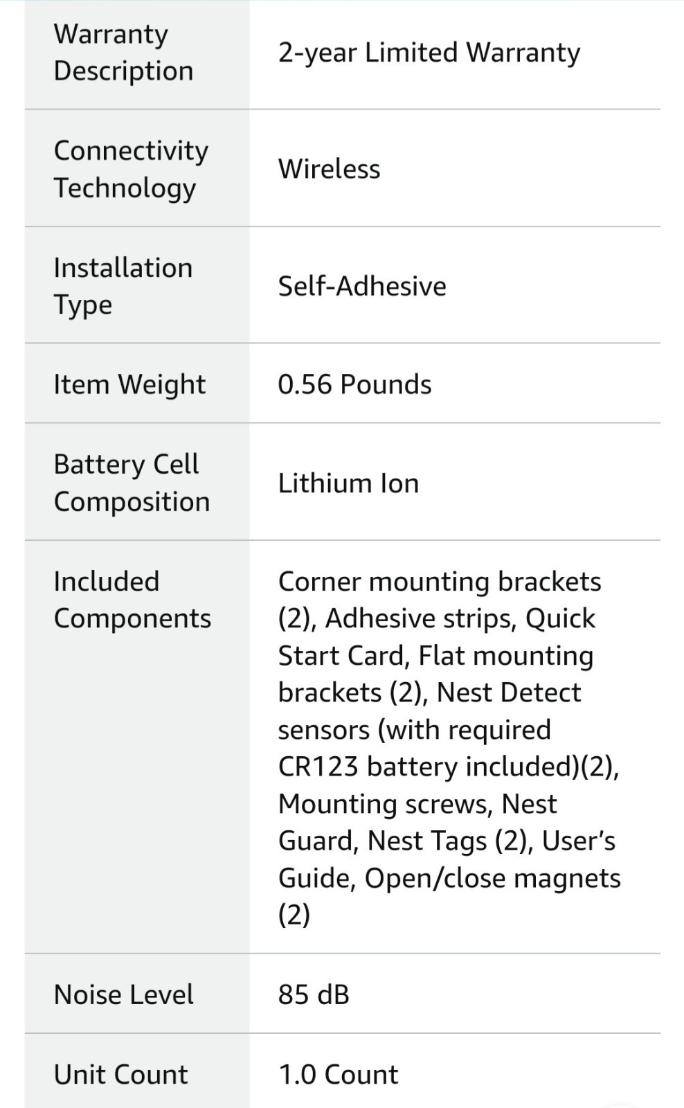 Google Nest Secure Alarm System H1500ES Starter Kit – White