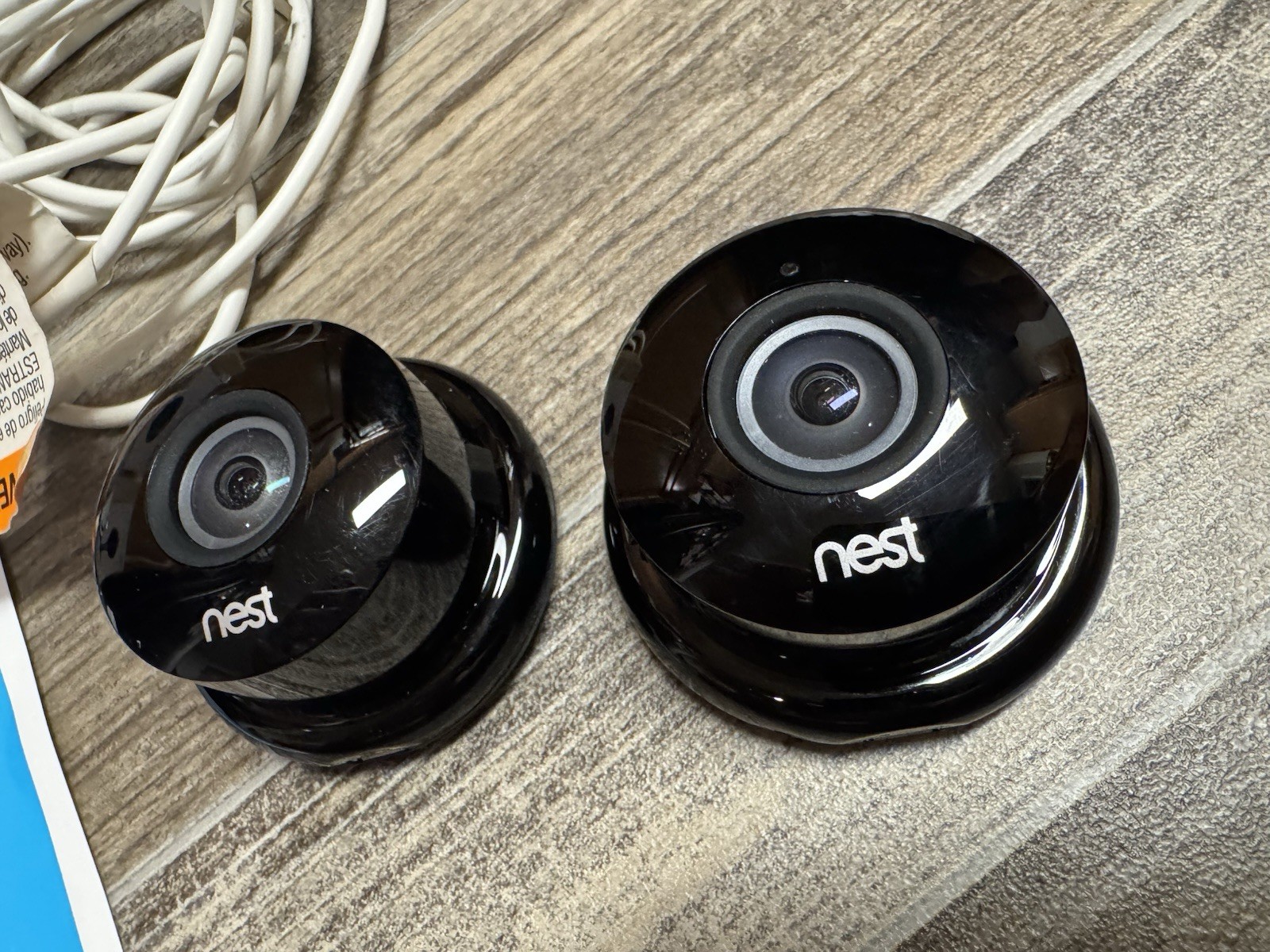 2 Google Nest NC1102ES Cam Indoor Security Camera 1st Gen – Black – Tested!