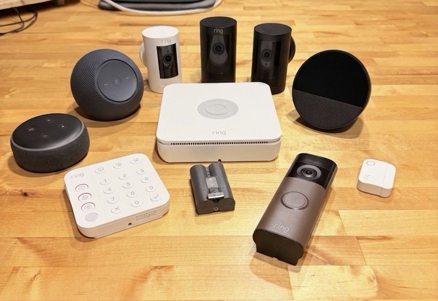 Ring Alarm Pro Bundle 3 Cameras 2K Doorbell Keypad 3 Echo Alexa Smart Home