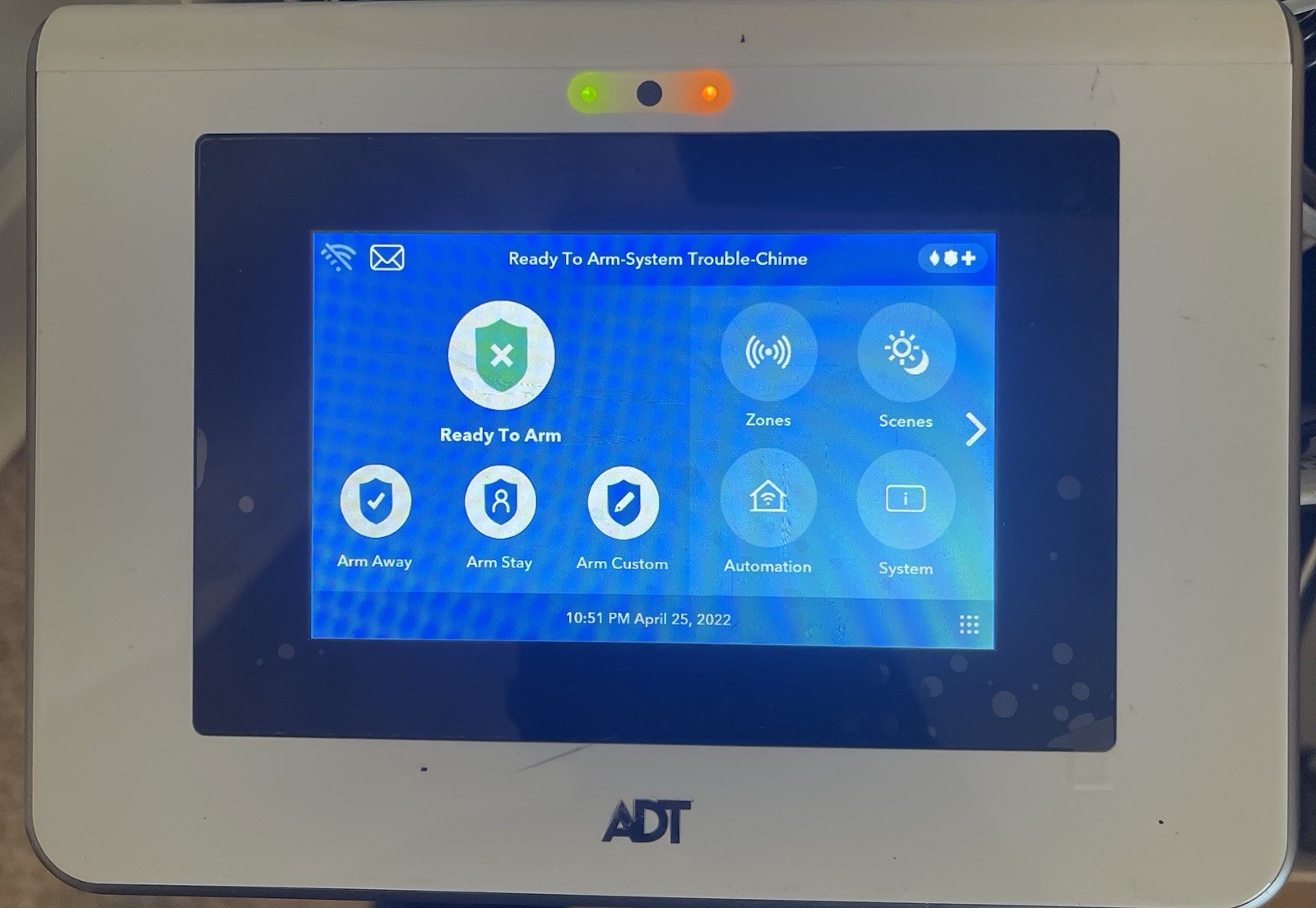 ADT 5” Touchscreen Command Security Control Panel ADT5AIO Untested