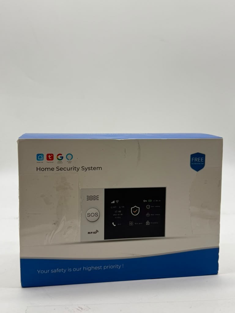 XUK 13-Piece WiFi 4G GSM Home Security Alarm System 4.3″ Touchscreen-USED