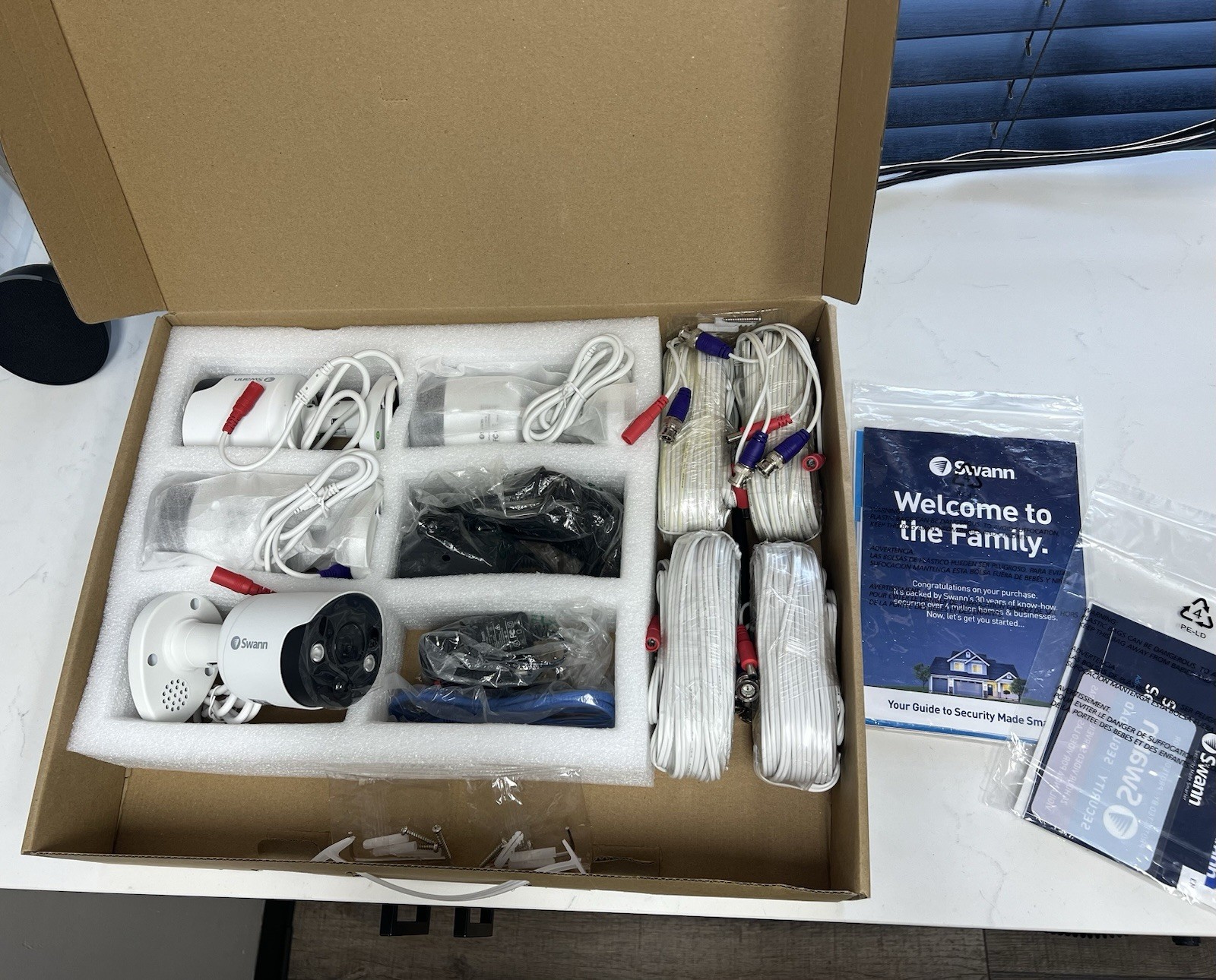 Swann 1080p Wired BNC CCTV Kit, 4 Cameras Night Vision Indoor/Outdoor