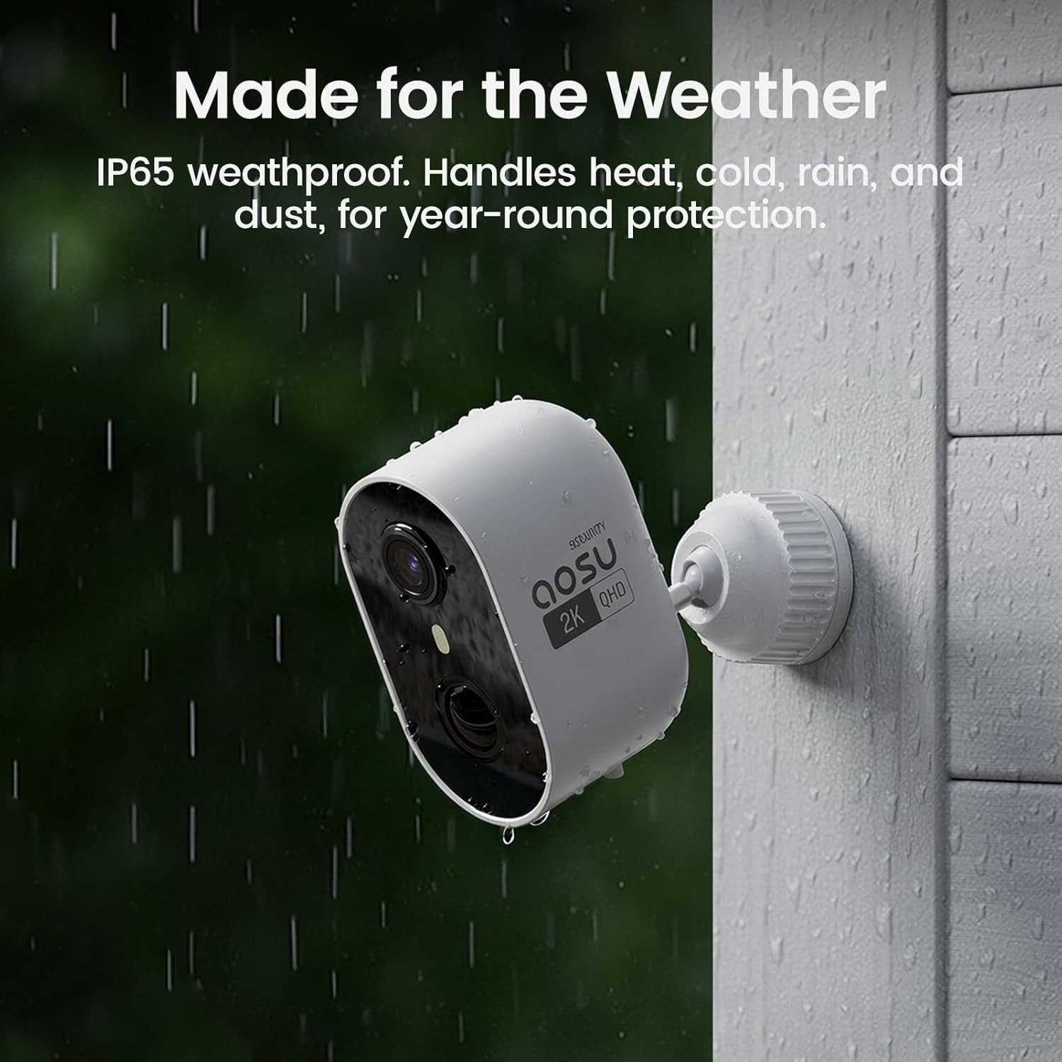 aosu Wireless Outdoor Security Camera Kit with aosuBase Local Storage, 2K