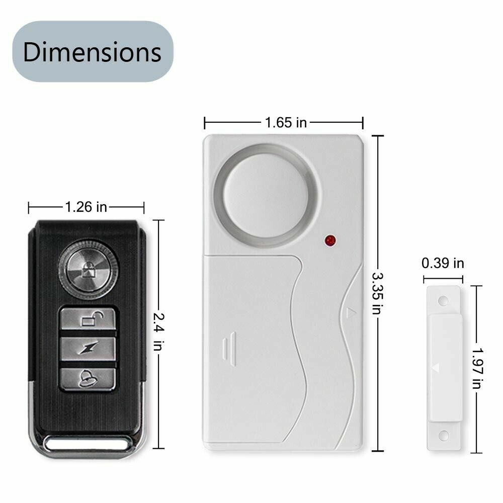Entry Magnetic Window Door Super Loud Alarm Indoor Anti-theft White Host Durable