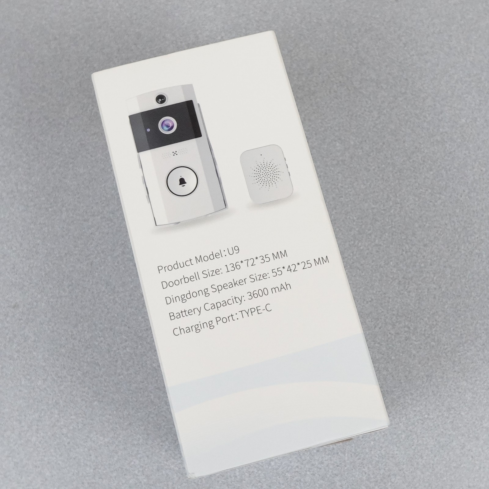 U9 Smart Doorbell Camera WiFi 2.4G Motion Video 480P Night Vision App Control