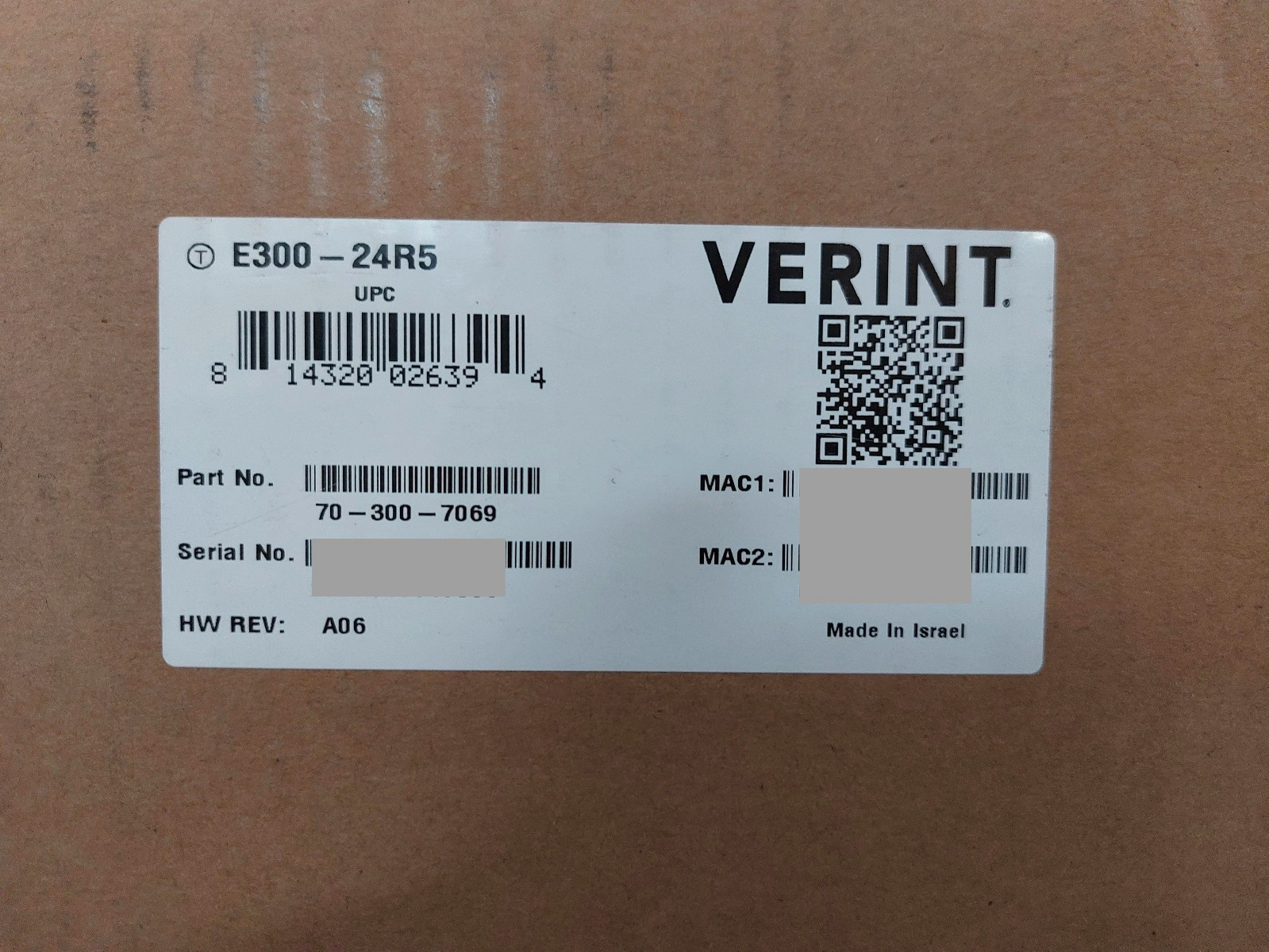 Verint E300-24R5 EdgeVR 300 w/ 4x 8TB HDD Support up to 64-IP Video Camera 16 Ch