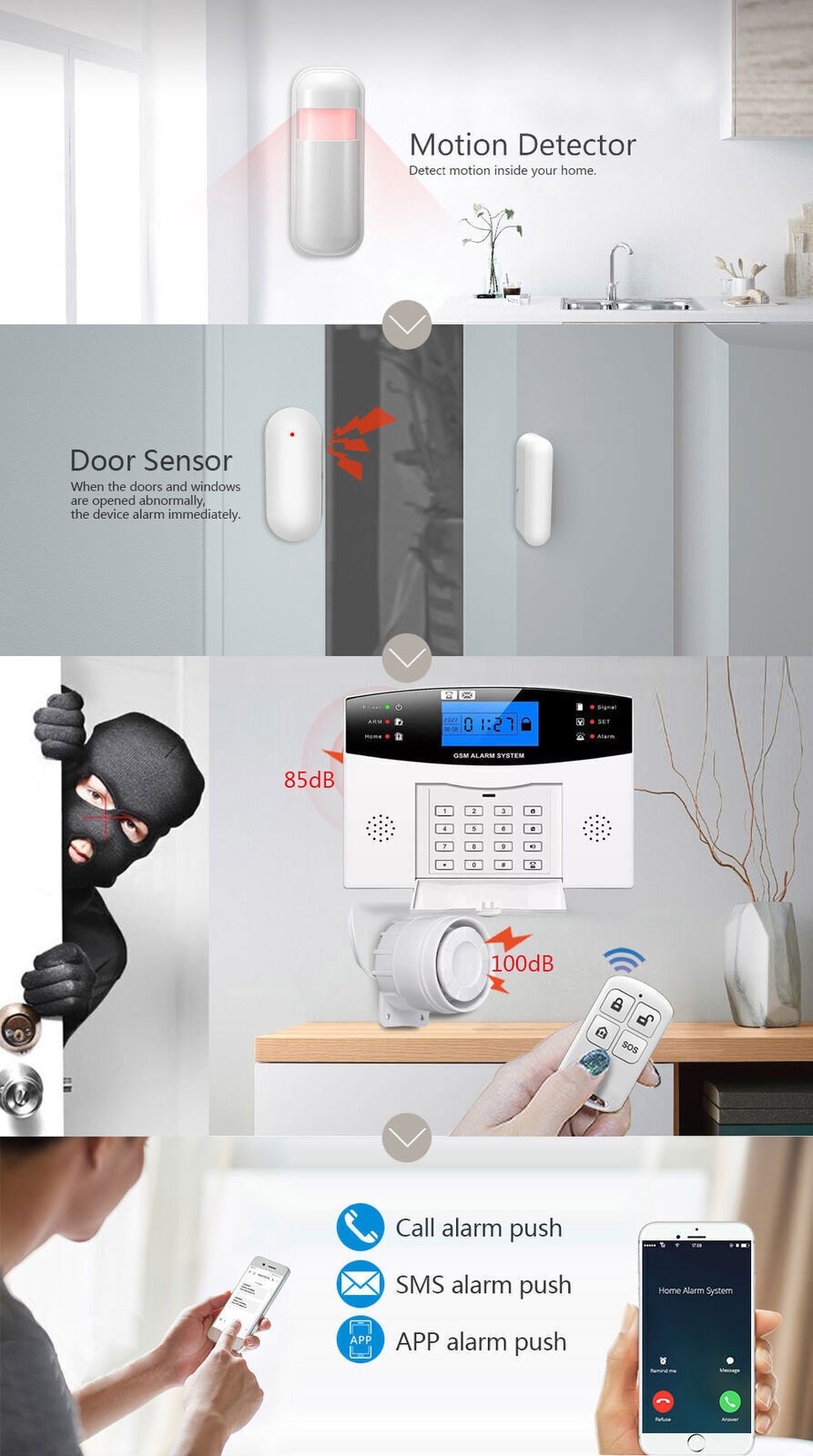 L25 WiFi+US 4G Wireless Office Home Security Alarm System+Alexa+Google+TUYA APP